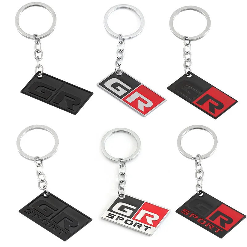GR Sport Car Keychain Gazoo Racing Key Ring Chain For Toyota