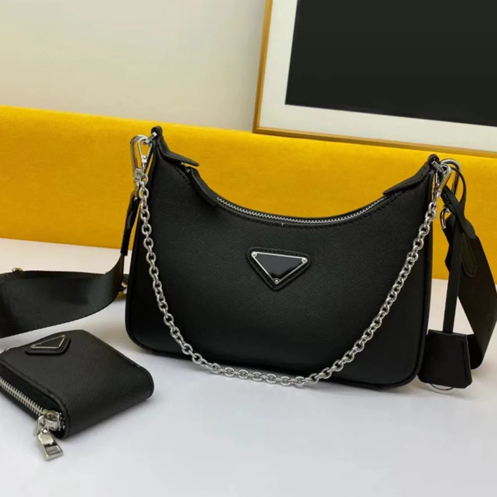 

3-in-1Armpit Bag Crescent Bag Nylon Canvas Versatile Chain Bag One Shoulder Diagonal Cross Handbag Fashion Designer Bags Luxury