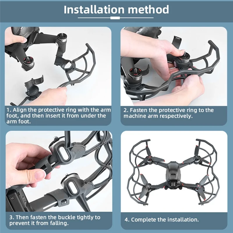 Protège-hélices DJI FPV en action sur un drone en vol, sécurité renforcée sans alourdir l'appareil.