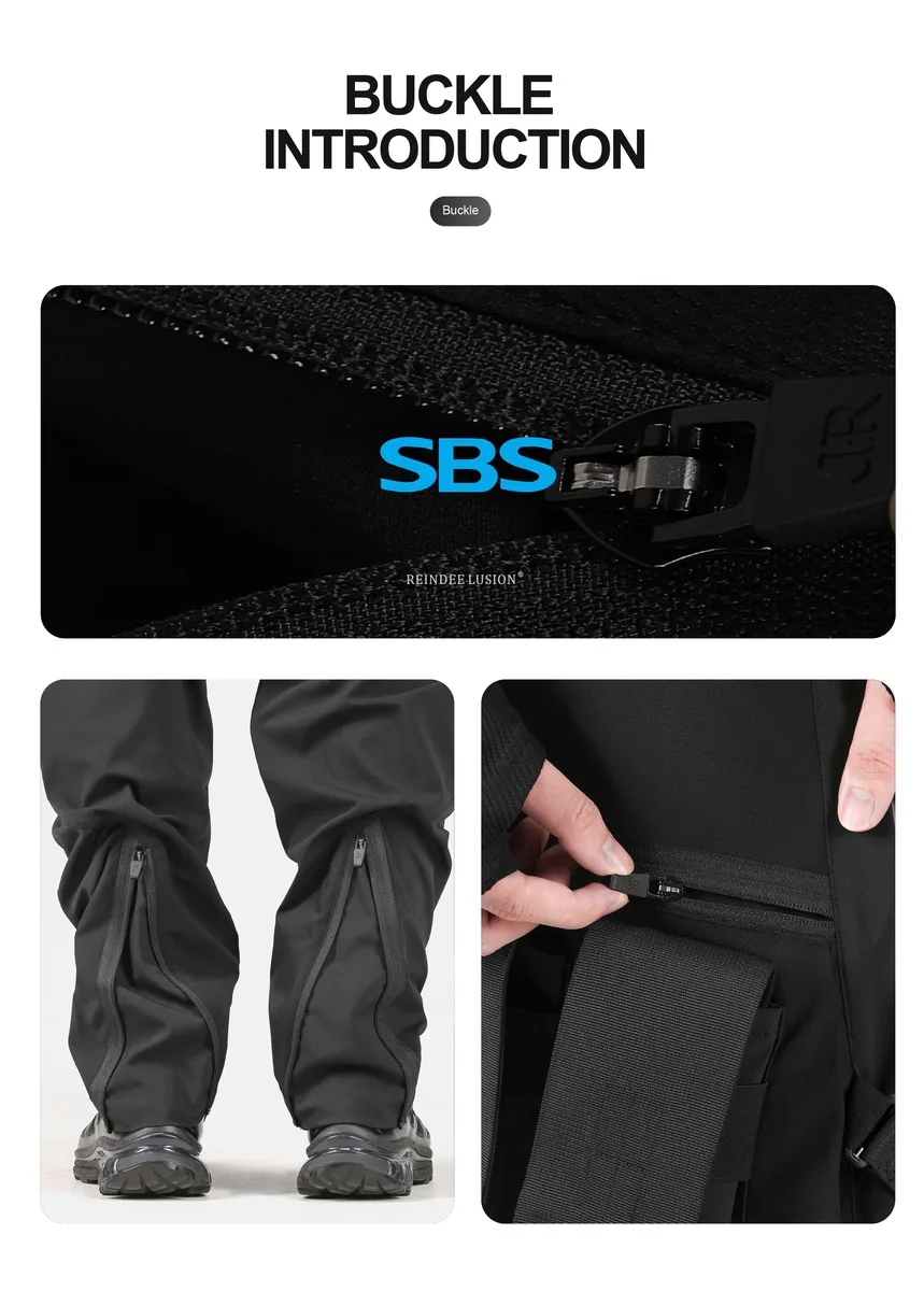 Reindee Lusion 22AW Outdoor adjustable waterproof cargo pants removable straps techwear warcore gorpcore