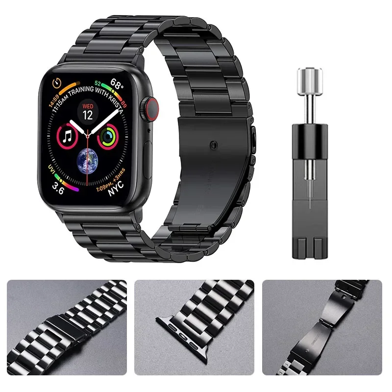 รูปสินค้า สายสแตนเลส Apple Watch คุณภาพสูง รองรับหลายรุ่น
