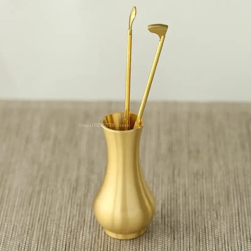 Brass Incense Bottle Incense Seal Tools Storage Bottle DIY Simple Indoor Seal Tool Storage Tea Ceremony Decorative Ornaments Incense Holder