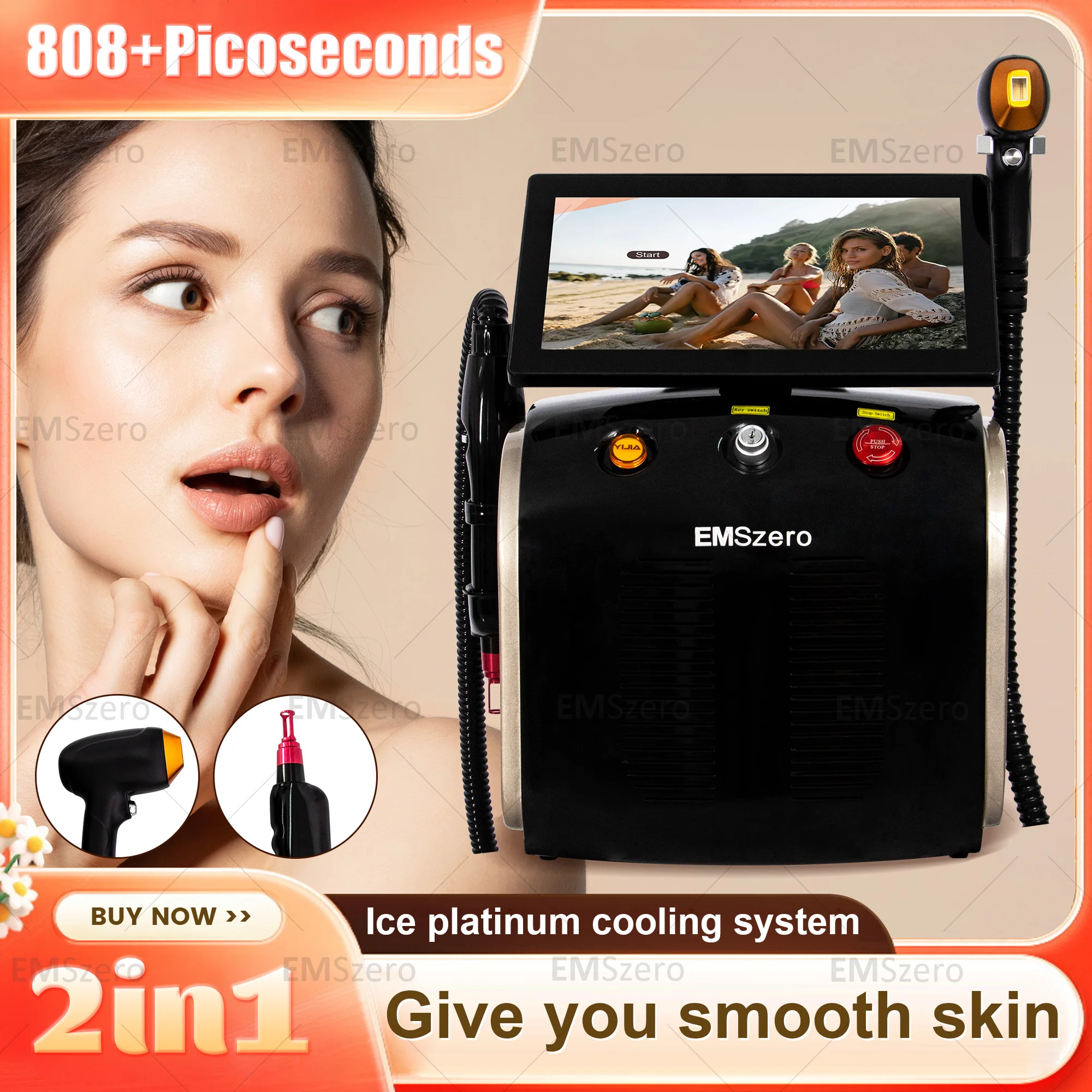 Máquina Profesional de Depilación Láser de Diodo, 755nm 808nm 1064nm, Equipo de Belleza Ice Platinum de 3 Longitudes de Onda para Salones de Belleza