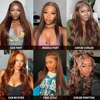 Perruque Lace Frontale HD 13x6 en Cheveux Humains Brun Chocolat Lisse Naturel pour Femmes, 30 Pouces, Densité 200% 6