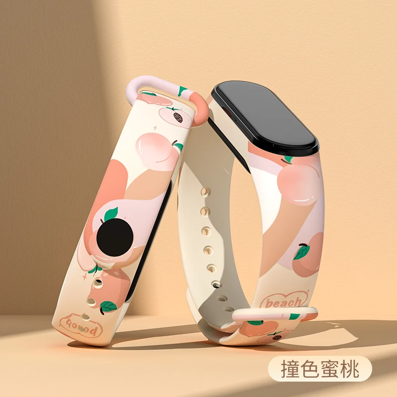 ตัวเลือกสินค้า สายนาฬิกา15มม. สำหรับ Xiaomi Mi band 7 6 5 4 3สายรัดข้อมือซิลิโคนสายรัดข้อมือ miband 3 4 band6 band7 smartwatch accesso