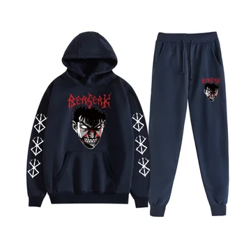 2025Fashion Trend Anime Print Hoodie Set عالية الجودة فضفاضة ومريحة كلاسيكية ريترو رياضية هوديي مجموعة 3