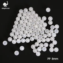 Bolas plásticas contínuas da esfera do polipropileno de 8mm (pp) para válvulas e rolamentos de esferas