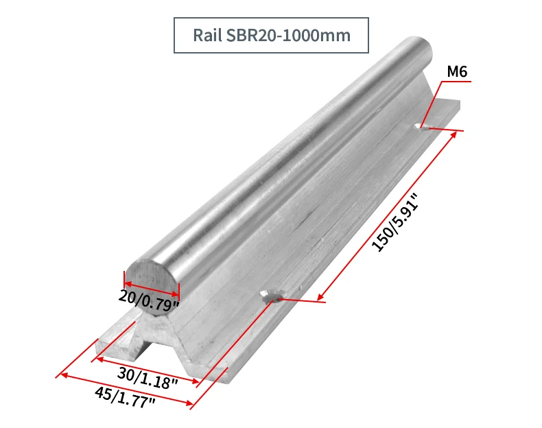 Linearführung 2PCS SBR12 SBR16 SBR20 SBR25 SBR30 SBR35 SBR40 + 4PCS SBR12-40UU Druckplatte Gleitlager CNC Teile 1200-2500mm – Detail 8