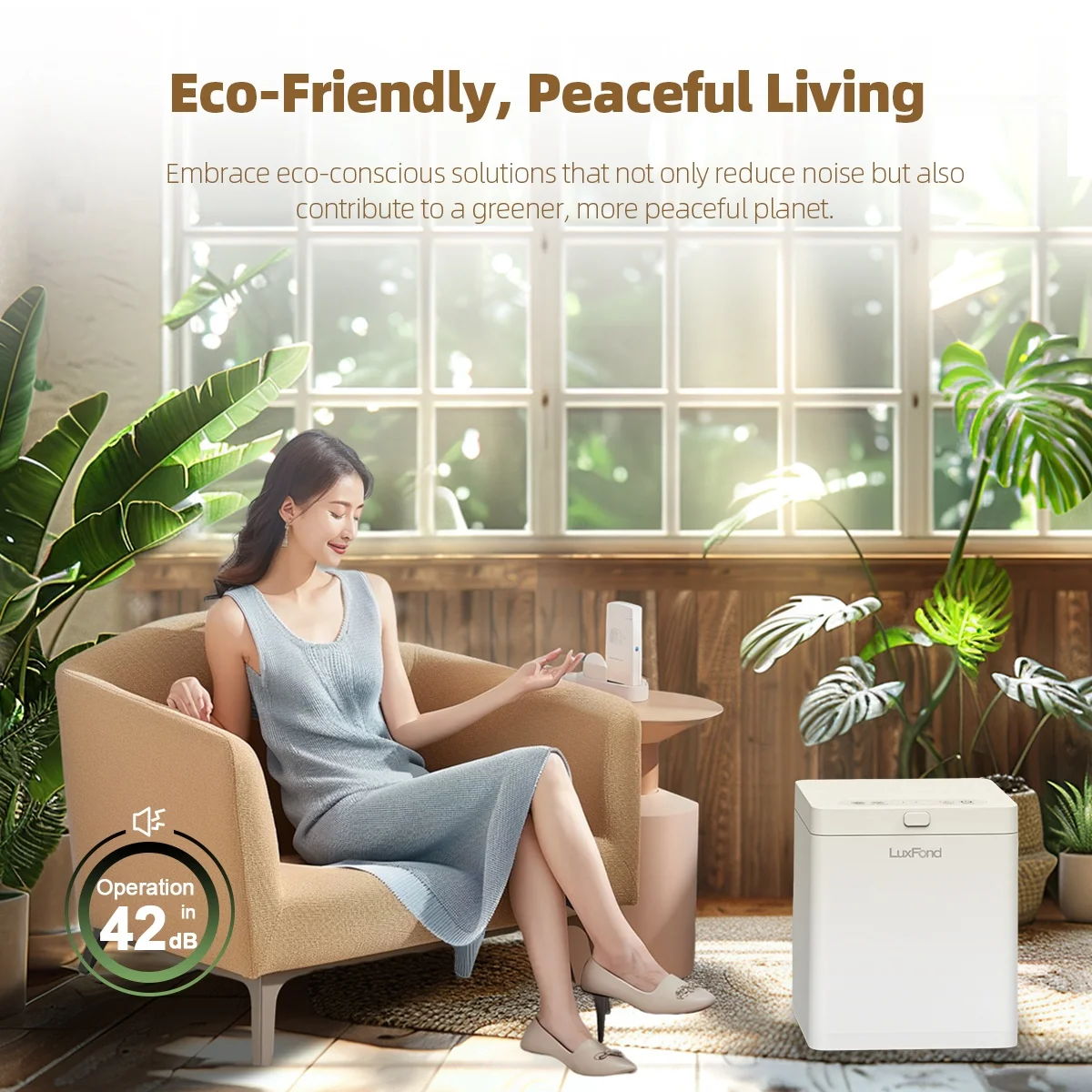LUXFOND Home Food Upcycler All Seasons Indoor Electronic Composter Indoor Compost Electric Kitchen Food Recycler 6