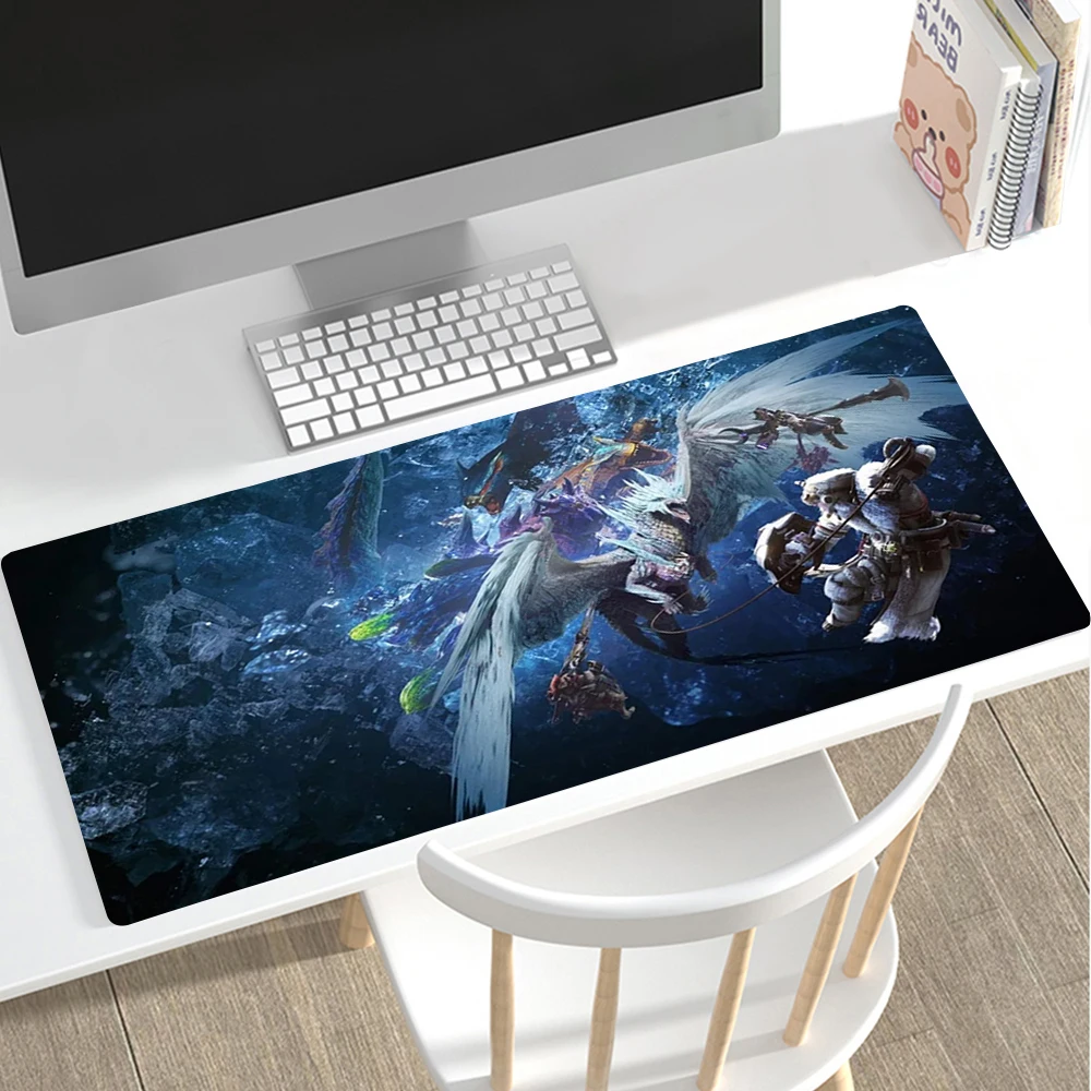 

Monster Hunter Mouse Pad Large Gamer Keyboard Desk Anime Mouse Mat Carpet Rubber Tapis Souris Gaming Notbook for CSGO Mousepad