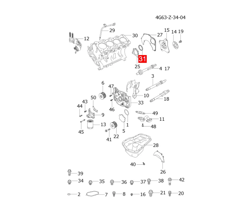 1pcs ߱ ߱ CHERY ũν TIGGO SUV 4G63 2.0 2.4L  ڵ ڵ  ǰ   ĸ ũũ Ʈ  ΰ SMD359158