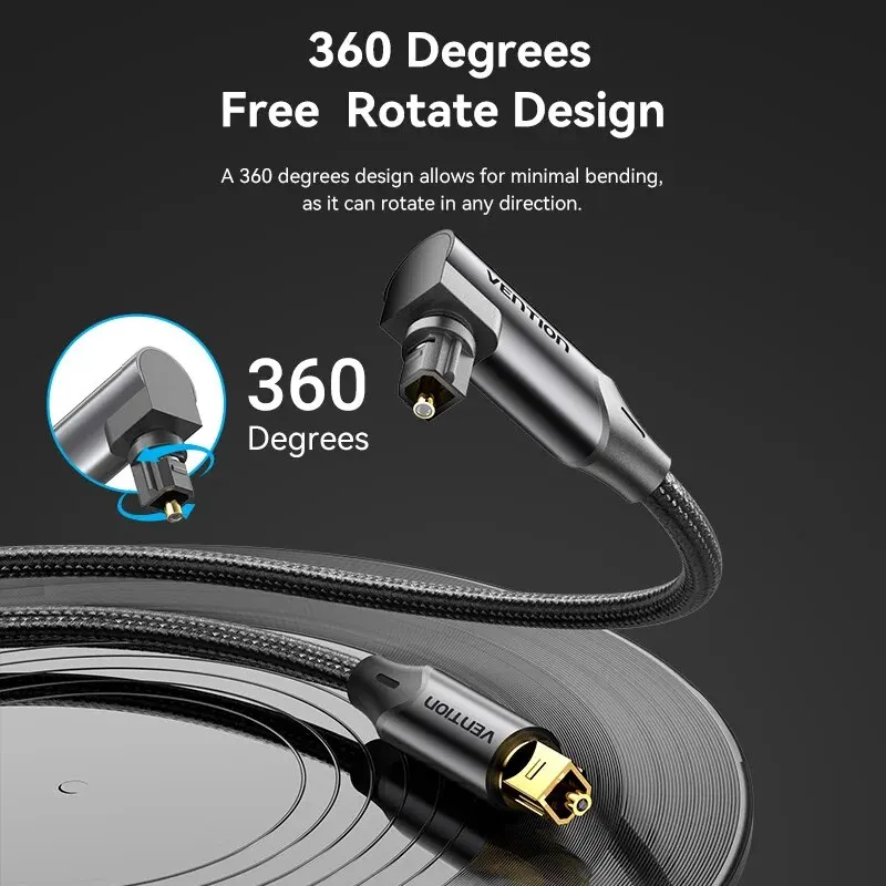 Vention Digital Optical Audio Cable Toslink SPDIF Coaxial Cable 1m 2m for Amplifiers Blu-ray Xbox 360 PS4 Soundbar Fiber