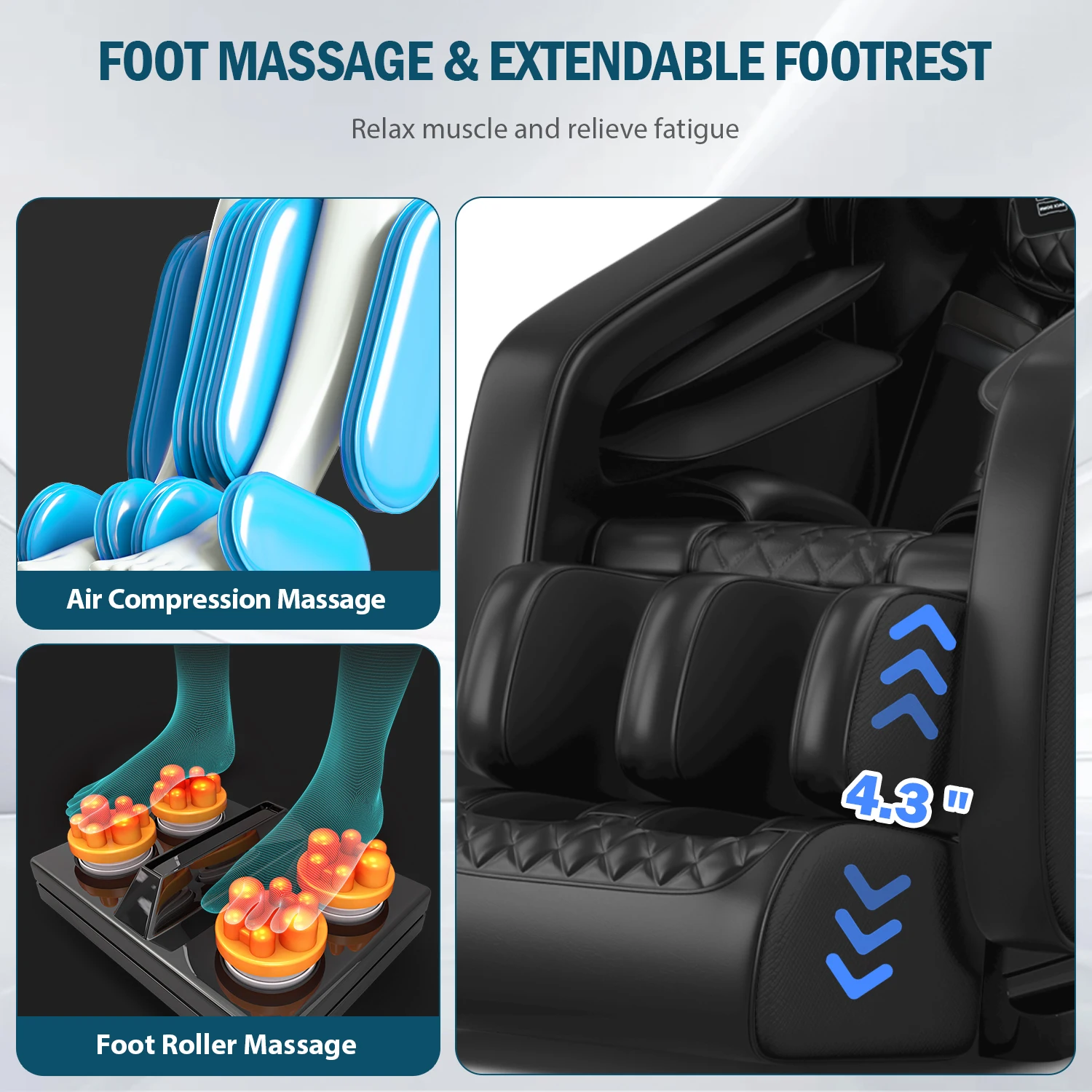400Lbs 7ft Professional Full Body Electric Shared Massager Chair Multifunctional 4d Massage Chair Zero Gravity Massage Furniture