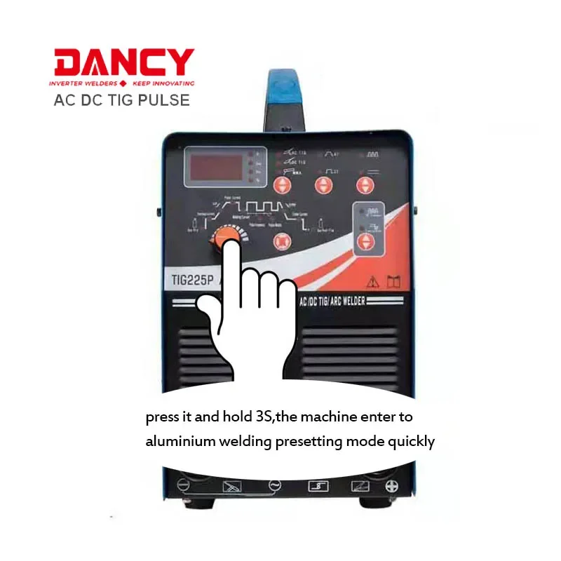 Tig Ac Dc TIG225P Pulse Welder 220V Inverter Aluminium Welding Machine Easy And Smart Control Foot Pedal Optional 4