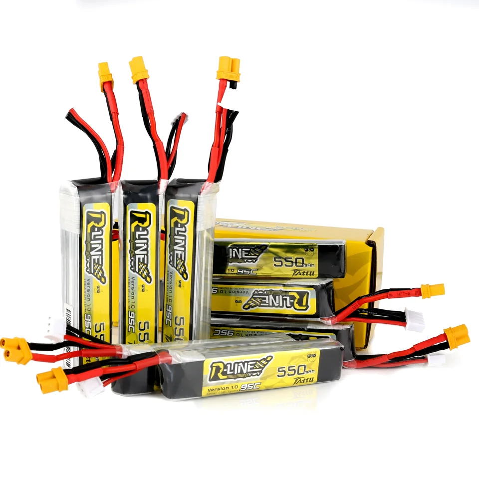 【2個セット】Tattu R-Line1.0 6S 95C 5100mAhリポ Tattu 5100mah 6S 95C 22.2V R-Line Lipo Battery with AS150 Plug