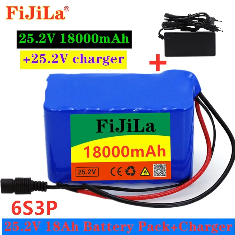 

24V 18.0Ah 6s3p 18650 Battery Lithium Battery 25.2V 18000mAh Electric Bicycle Moped /Electric/Li ion Battery Pack with charger