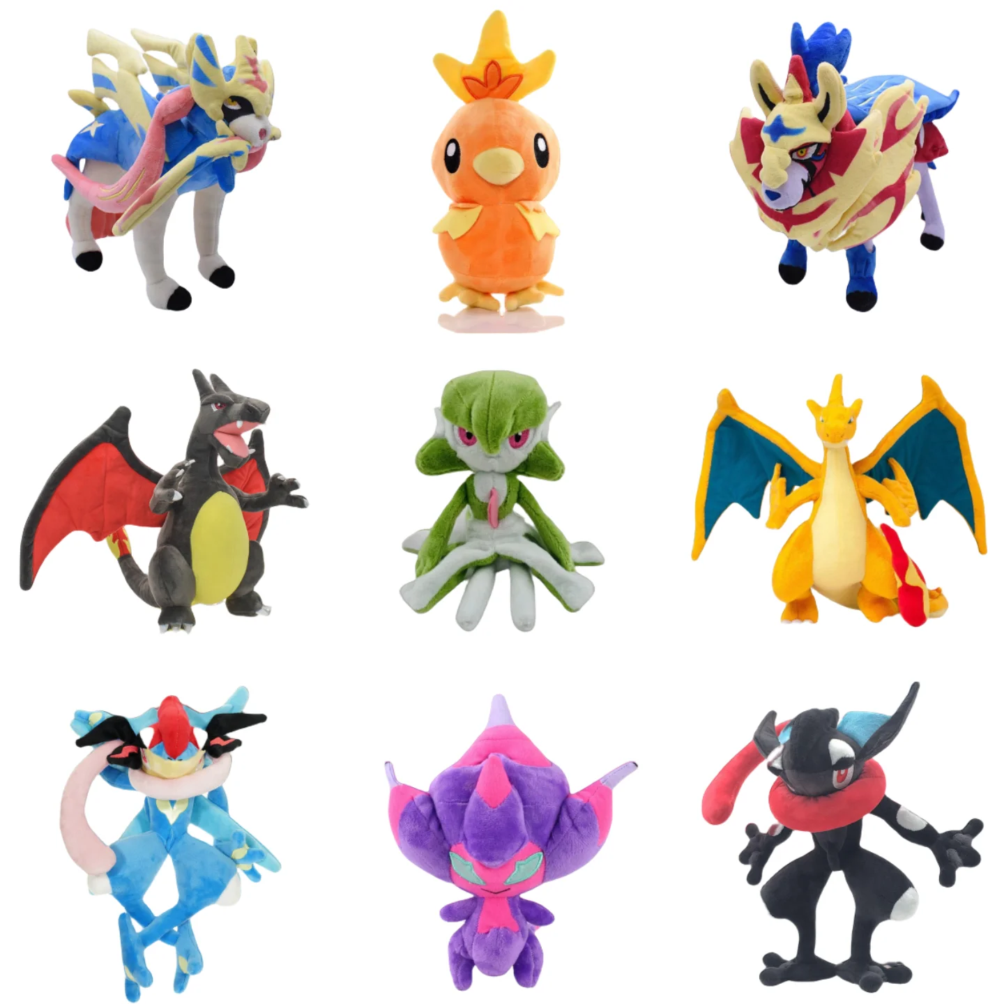 Плюшевые игрушки покемон Charizard Torchic garродство Greninja Zacian поскольку плюшевые игрушки хобби детский
