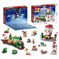 Christmas Building Blocks Set Box Kids Toys 24Years Xmas Advent Calendar Bricks Diy Kit Gift For Children 6 Years Old And Above 2