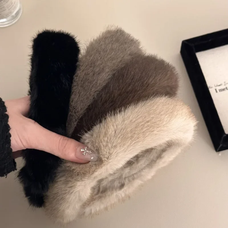 

Imitation mink hair women's new high-end hairpin high cranial top pressure hair autumn and winter hair accessories