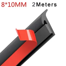 2M Rubber Car Sealing Strips Fender Side Skirt Moulding Edge Protector Wheel Arch Protective Strip Trim T Shape Weatherproof
