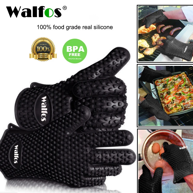 Silicone Oven Walfos Gloves Kitchen Gloves Silicone Walfos RED