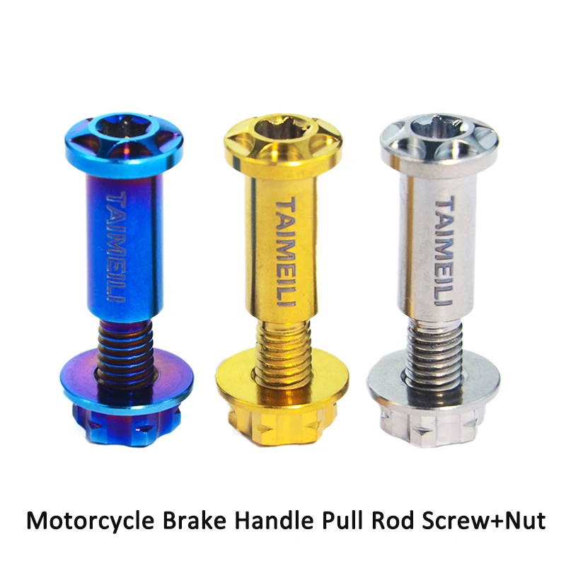 Parafusos de Motocicleta de Liga de Titânio Alavanca de Freio de Moto Link de Punho Parafuso de Haste Porca 1pc
