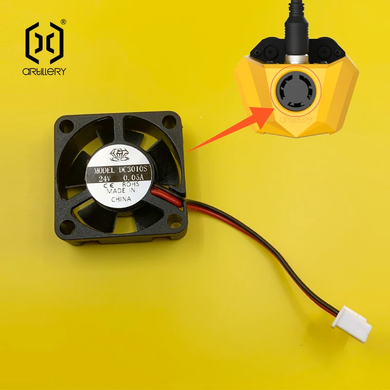 Originais da Impressora da Artilharia 3d Impressão Bocal Ventilador de Refrigeração 3010 e 4010 24v Turbo com 2.54 Terminal para Hornet Hotend Peças - Imagem 5
