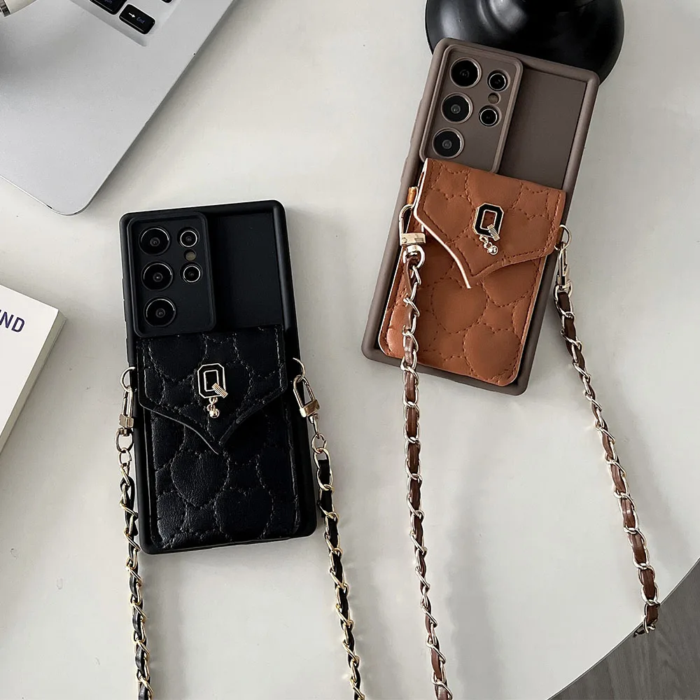 Sleek Crossbody Card Holder Wallet Case with Q Bag Design
