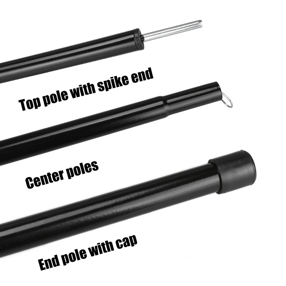 Telescopic Tent Pole Adjustable Tarp Aluminium Alloy Rods for Backpacking Hiking Camping Awning Shelter Canopy Accessory Kit telescopic tent pole