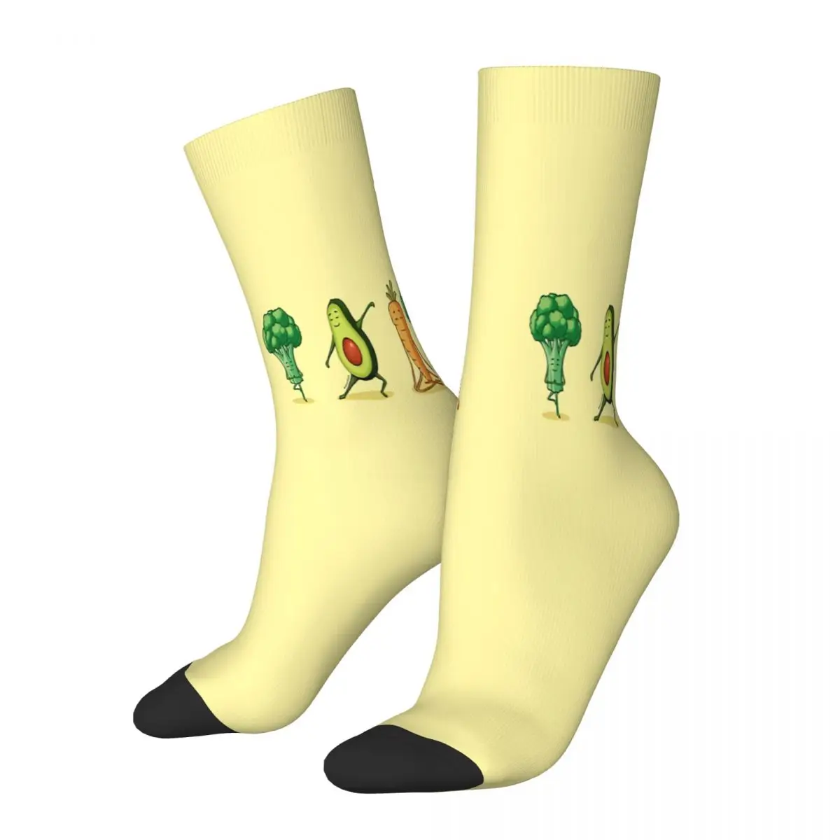 

Broccoli Avocado Carrot Yoga Socks Male Mens Women Autumn Stockings Printed