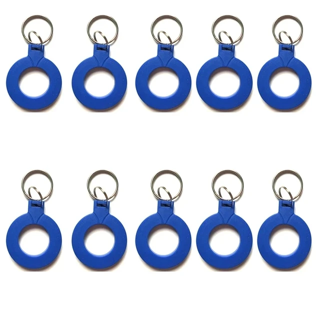 10Pcs UID IC 13.56MHz Block 0 Sector Writable RFID Smart M1 S50 Changeable Rewritable Black Key Tag Keychain Keyfobs Card 6