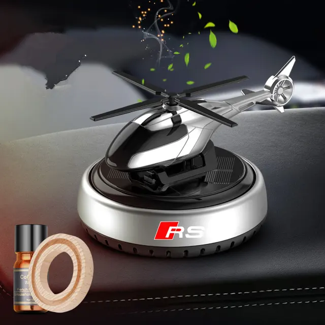 For Audi RS car AccessoriesCar Air Freshener Solar Rotating Helicopter  Decoration Car Perfume Fragrance - AliExpress