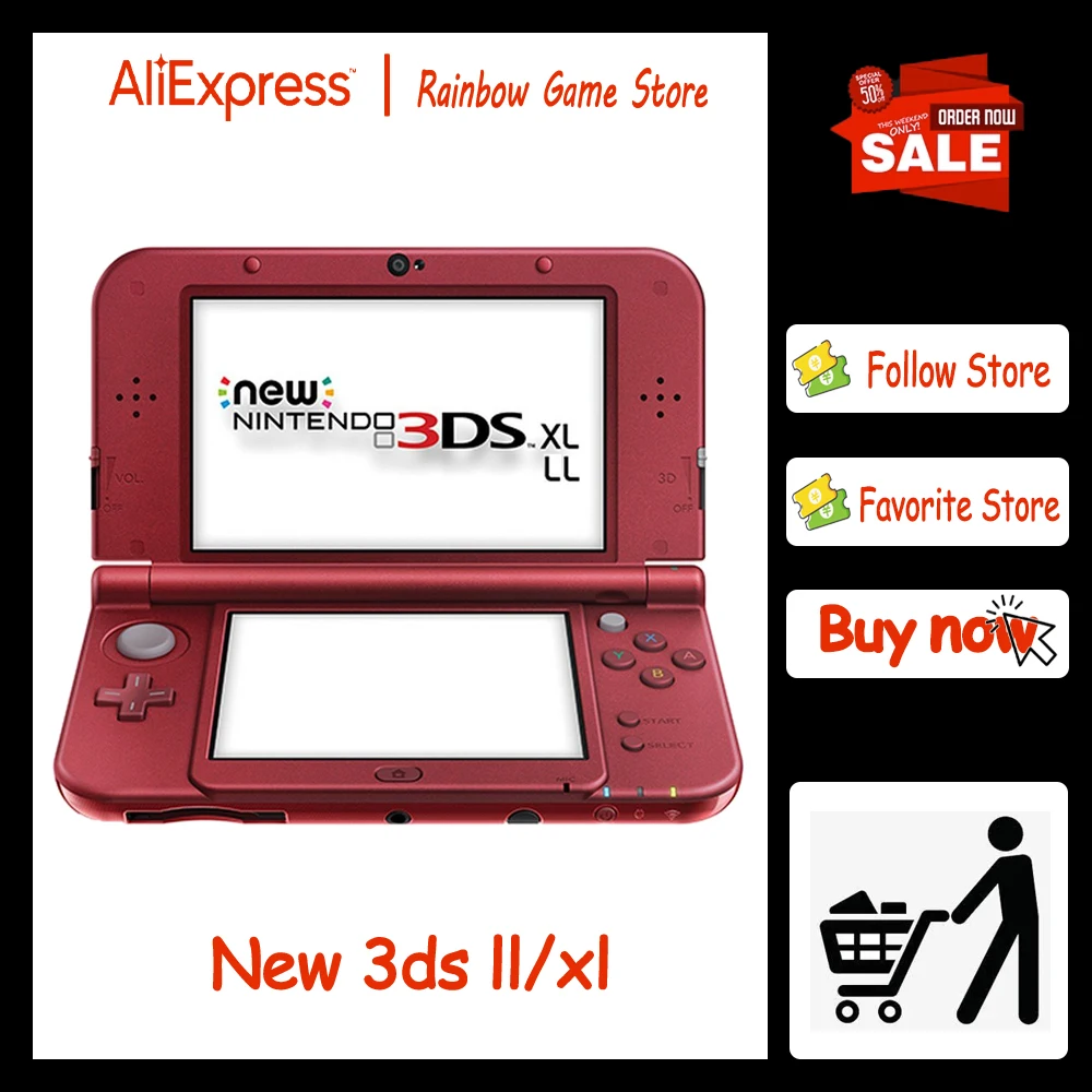 Console de jogos portátil original para Nintendo, jogos grátis para  Nintendo, 3DS, 3DSXL, 3DSLL - AliExpress