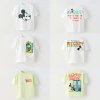 Mickey Mouse T Shirt Kids Summer Clothing Cartoon Printed Fashion Baby Short Sleeved Tops Children's Wear Tees Disney T-shirts 1