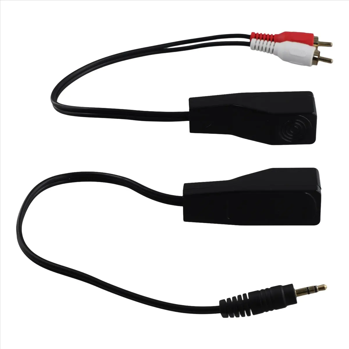 ABFN DC3.5mm 스테레오 및 RCA 레드 화이트 오디오 신호 발룬, Cat5/6 케이블을 통한 RJ45 암 커넥터에서 DC3.5mm 및 2xRCA 오디오 케이블로 변환