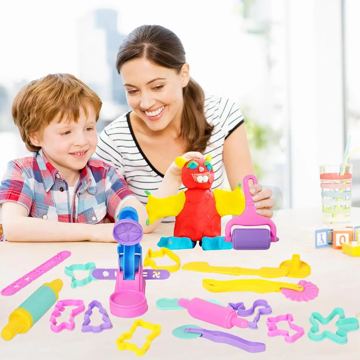 Children DIY Plasticine Mold Modeling Clay Accessories Play Dough Tool Kit Plastic Set Knife Mold Kids Educational Toys Gifts 2