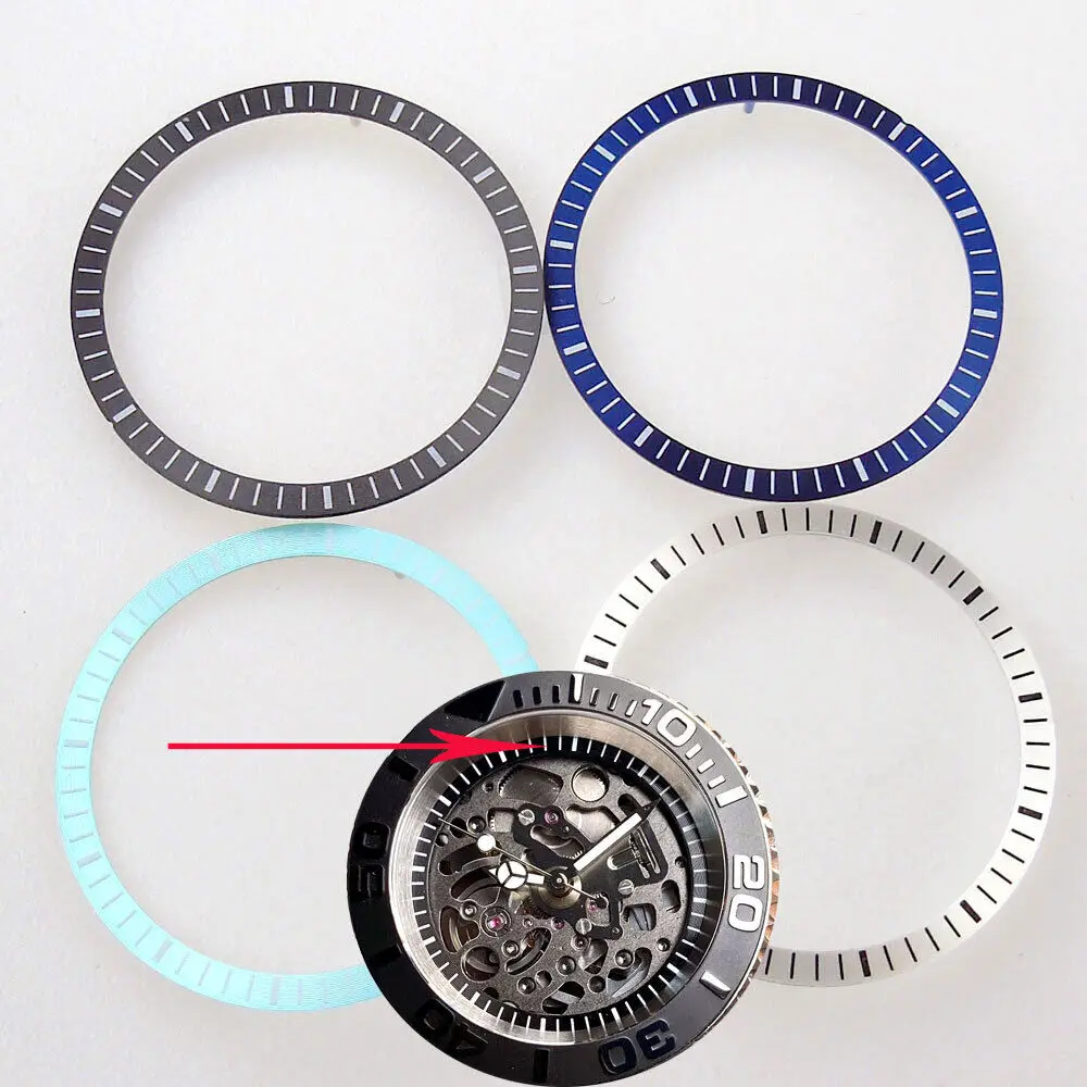Skeleton Movement Hollow Watch Dial Circle Plate, 28.5mm