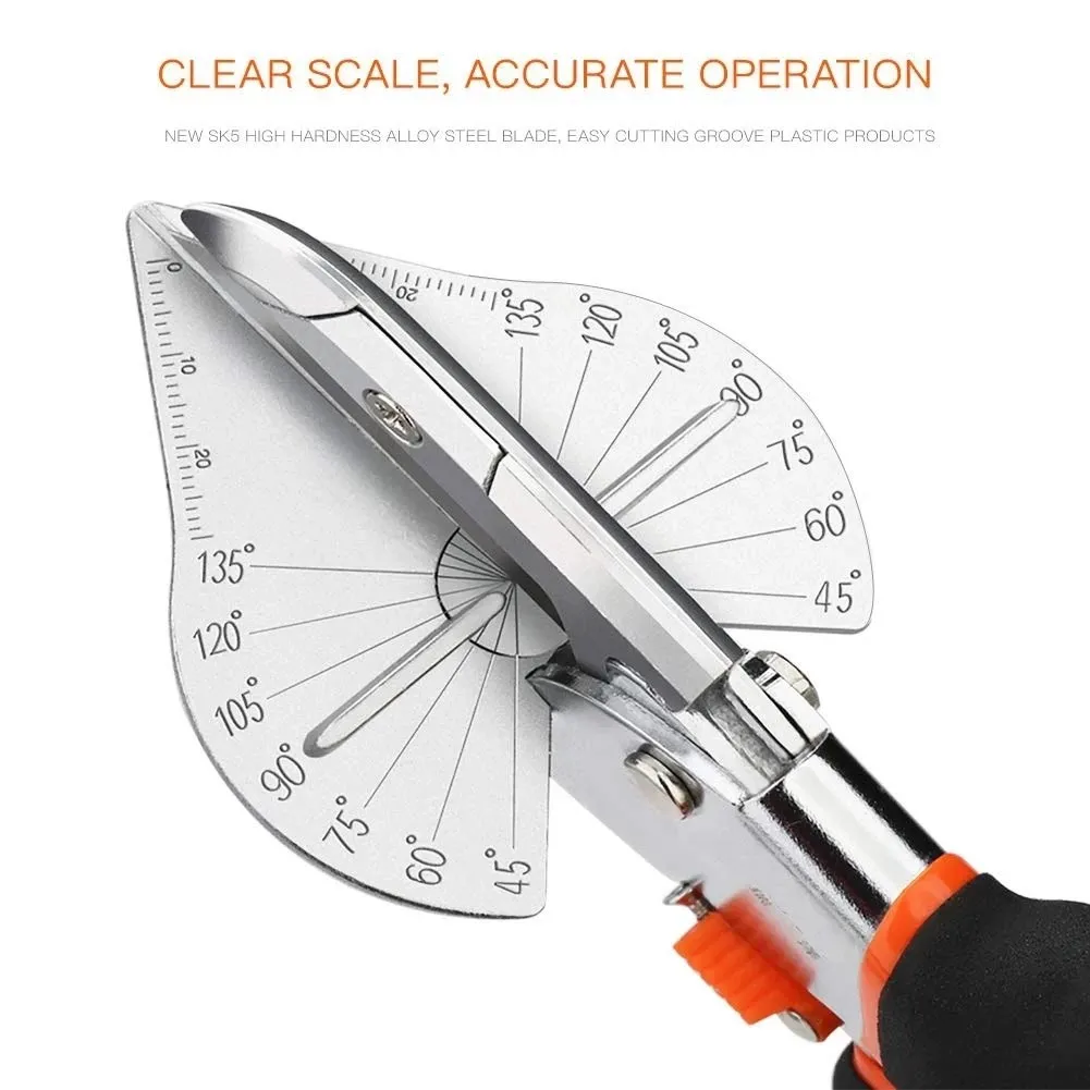 45 degree 135 degree edge angle Shear/multifunction angle scissors/wire slot cutter with 5 Replacement Blades and Spanner