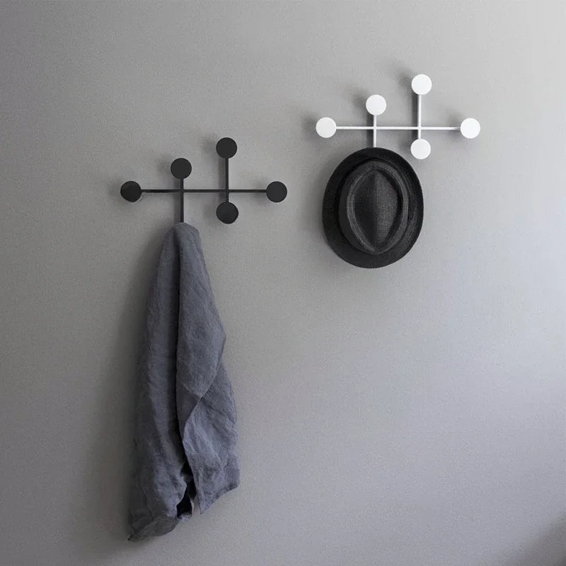 Entrance Hall Coat Racks Wall Mounted Clothes Organizer Shelves Portable Interior Corner Cap Bag Clothing Storage Hanging Hooks