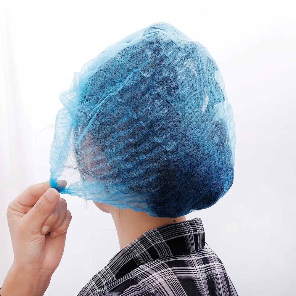 Non Woven Fabric Head Covers Disposable Stretch Net Hair Hat Bouffant Caps 100-50PCS For Kitchen Bathroom disposable hair cap disposable shower cap waterproof shower cap shower cap sauna hats satin nightcap sleeping cap silk bonnet hair bonnet satin bonnet satin durag dry hair cap electric dryer hat satin headband