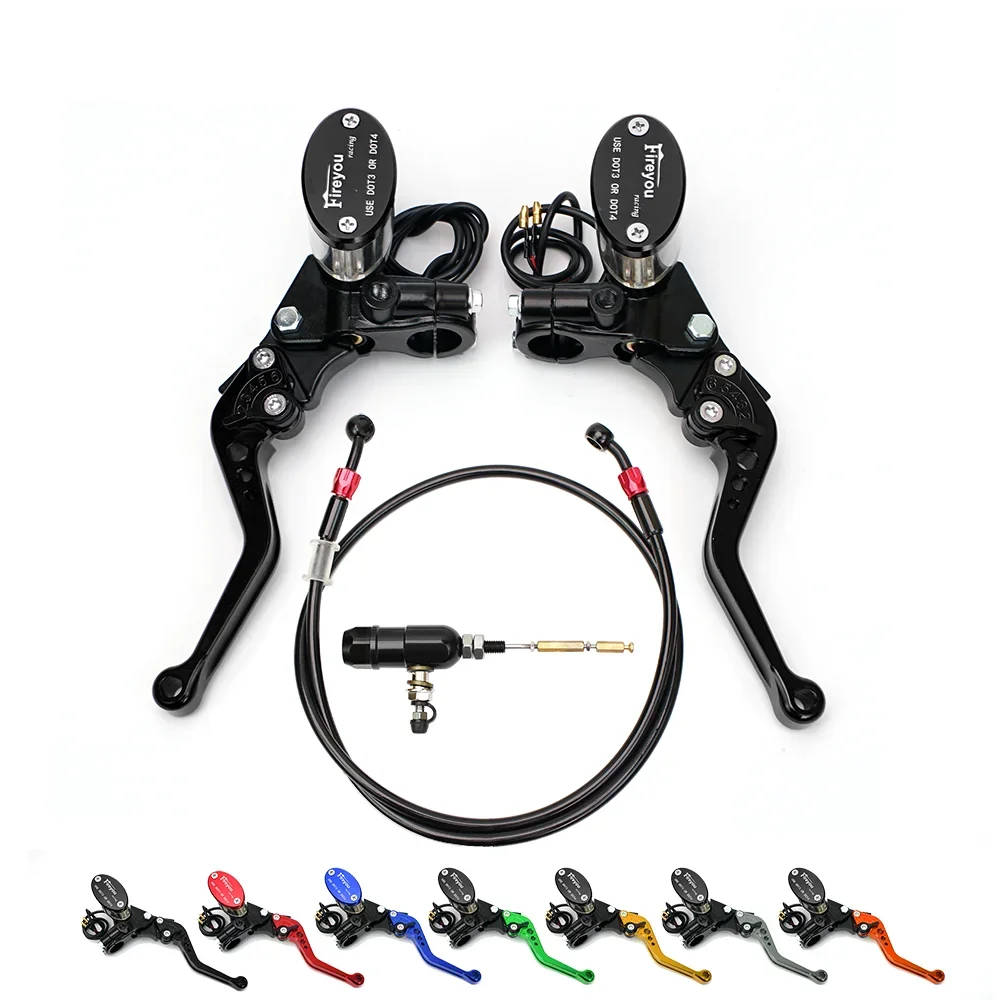 UniversalMotorcycleHydraulicClutchKitBrakeMasterCylinderSet