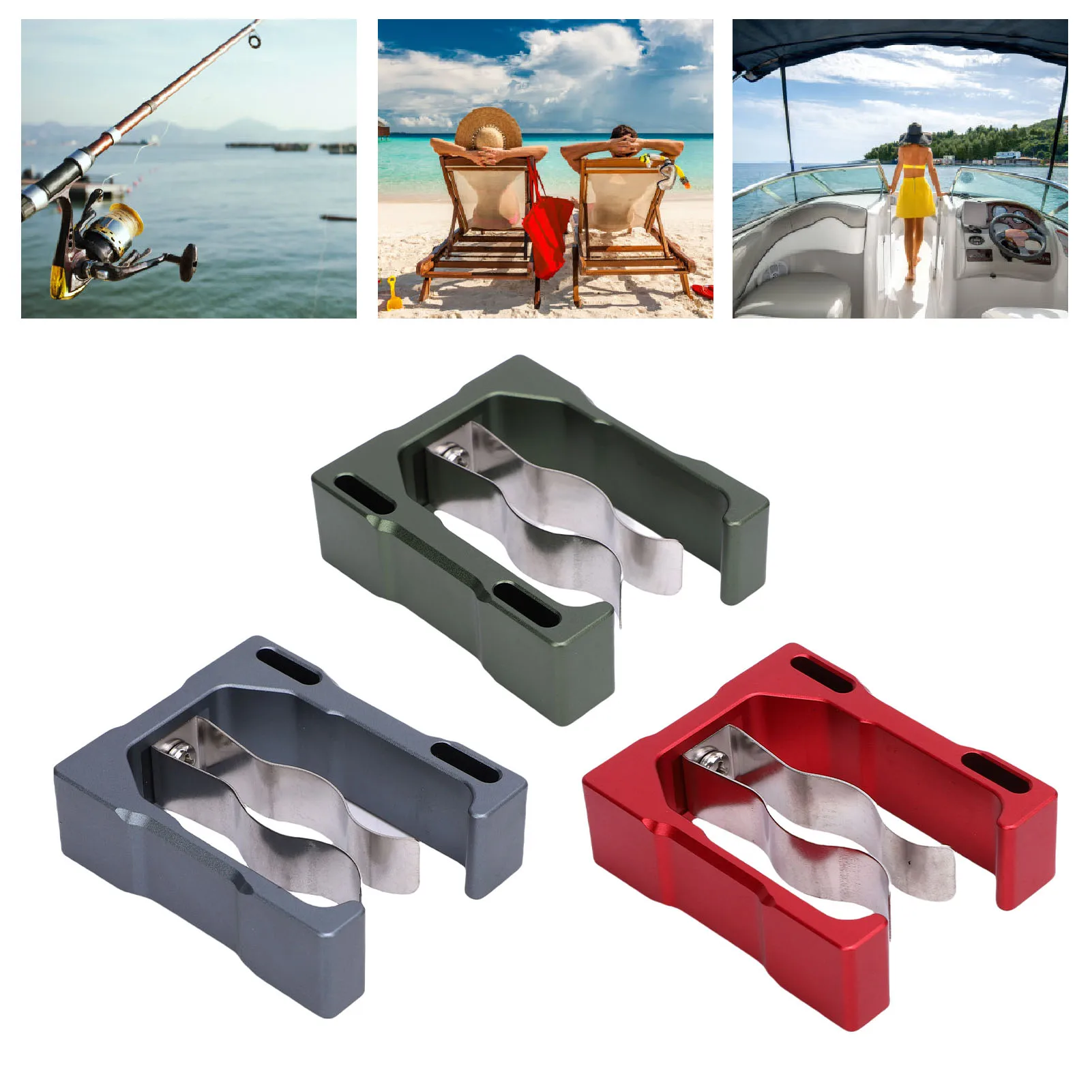 Magnetic Clip Aluminum Alloy Lightweight Anti Slip Wear Resist Golfing Cart Magnetic Clip Sturdy for Beach Chairs Fishing Rods