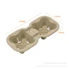 80 or 40PCS for one Pack  Coffee Cup Holder Made of Pulp Paper for Takeaway Drinks Package for Coffee Shop Wholesale Drops Ship 2