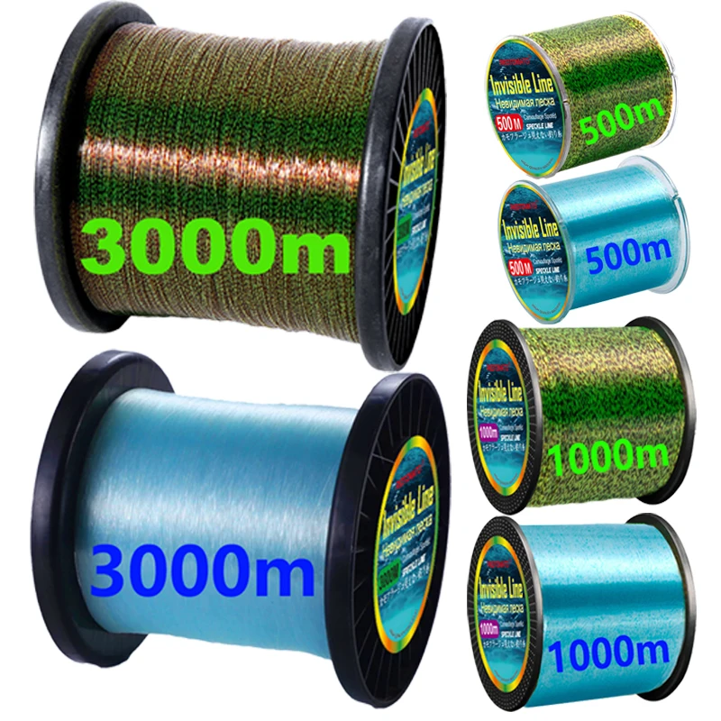 500m 1000m 3000m Invisible Speckle Fishing Line Carp Monofilament