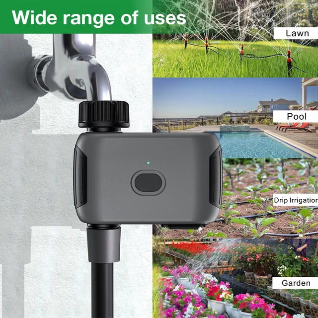 1-way Smart Wifi Water Timer Automatic Irrigation Watering Device Programmeable Timed Water Valve Flower Plants Sprinkler Timer 5