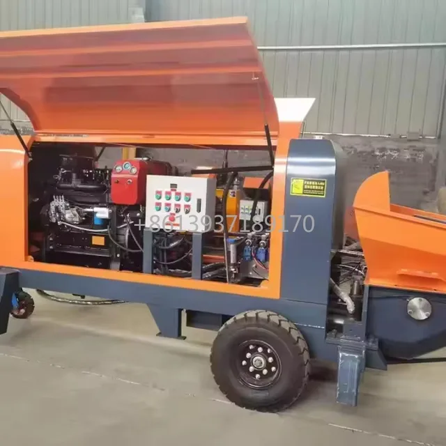 เครื่องสูบน้ำคอนกรีตขนาดเล็ก 2 ซม. 3 ซม. สำหรับงานก่อสร้างขนาดเล็ก 1