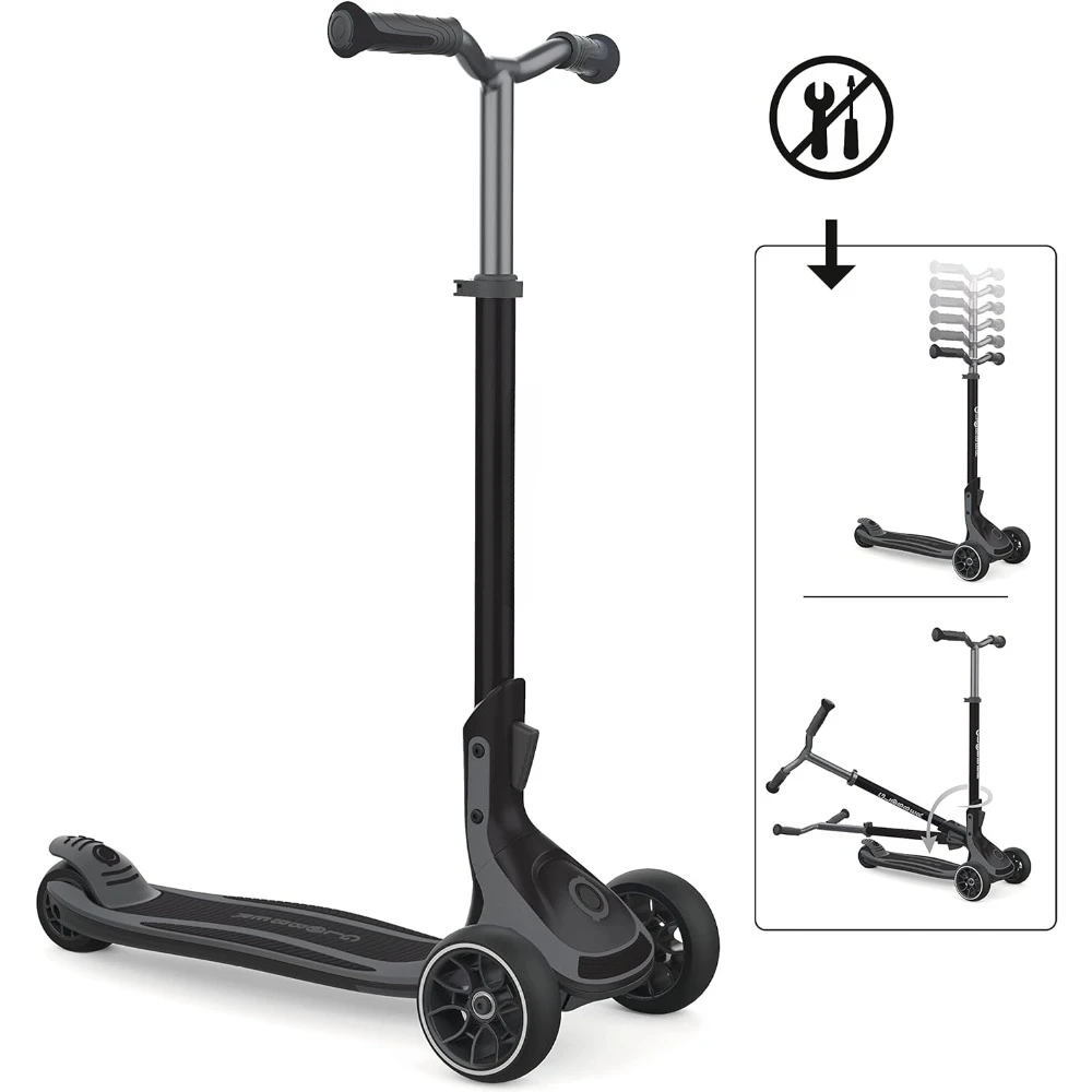 Ultimum Scooter 3-Wheel Kick Scooter for Adults & Kids 5+ Foldable Kick with Safe, Non-Slip Deck & Premium Brakes