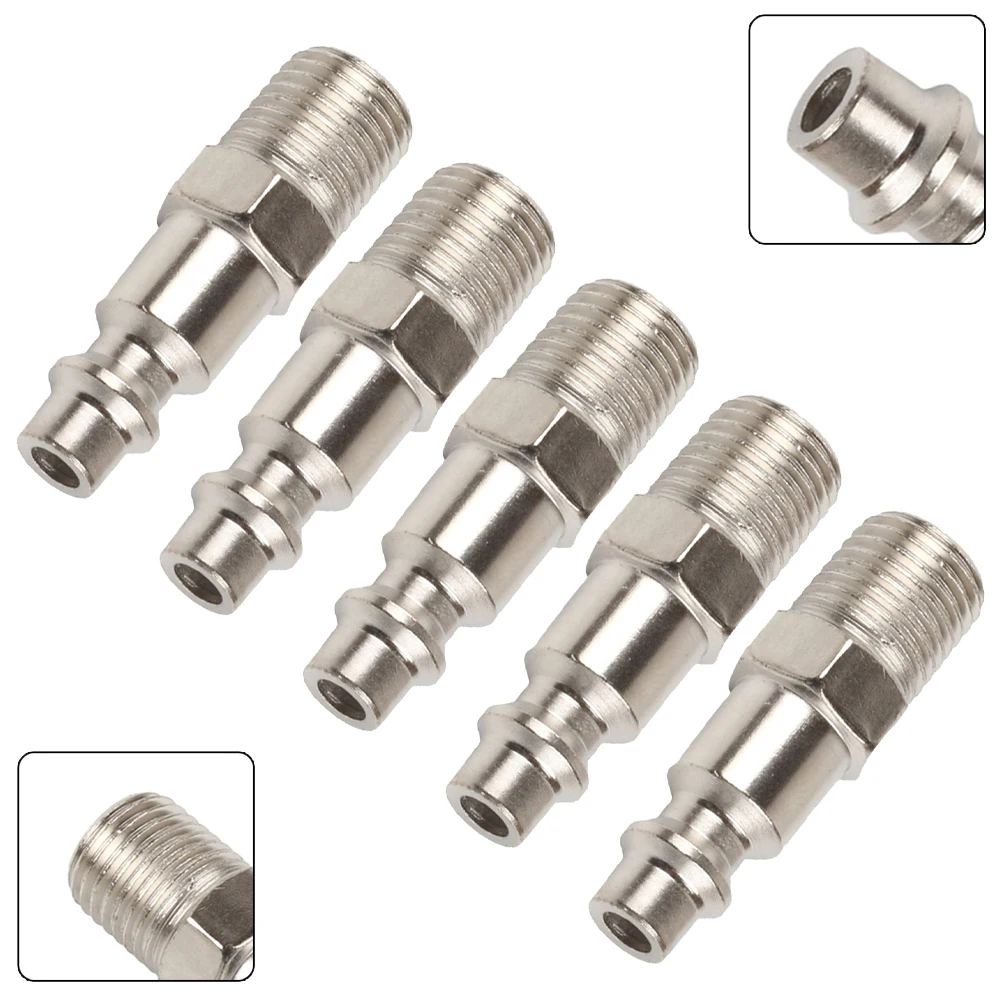 

Air Hoses Quick Adapters 215PSI 45mm 5Pcs For Grinders Sanders Iron Chrome Plated Kit NPT 1/4 Parts Replacement