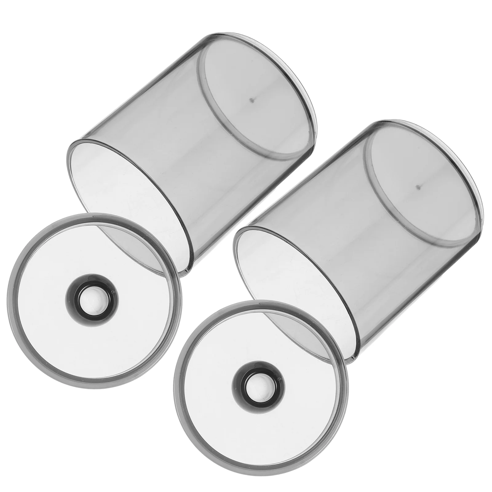 

2 Pcs Hair Barrettes Bathroom Can Storage Box Cotton Pads Holder Flower Head Jars for Container Dispenser