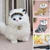 Simulation Mini Cat Toy Cute Cloth Pad Plush Cats with Sound Children Birthday Gifts Creative Imitation Cat Ornaments Home Decor 2